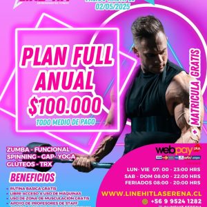 PROMO PLAN FULL ANUAL $100.000 +MATRICULA GRATIS ( Sede La Serena)
