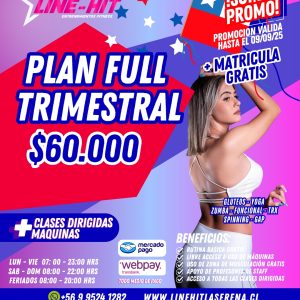 PROMO PLAN FULL TRIMESTRAL $60.000 +MATRICULA GRATIS ( Sede La Serena)